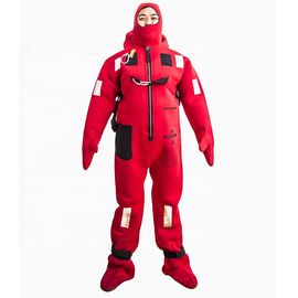 Costume de survie du néoprène de couleur rouge, costume d'immersion isolé avec la lumière