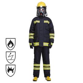 Couleur noire de costume de pompier d'EN469 Nomex Dupont anti/fluorescente statique