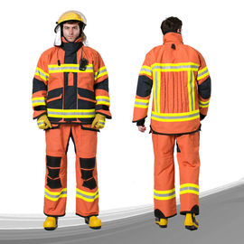 Uniforme orange de sapeur-pompier de couleur, costume résistant au feu de longévité élevée