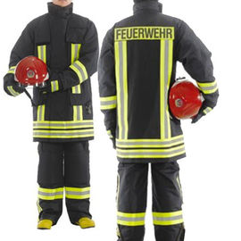 Couche imperméable couleur noire/fluorescente de double de veste costume de pompier