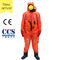 Résistance rouge/orange de costume de survie d'immersion d'approbation de SOLAS de couleur à l'eau