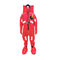 Isolé pêchant le costume de flottaison, équipement marin de sauvetage de couleur rouge